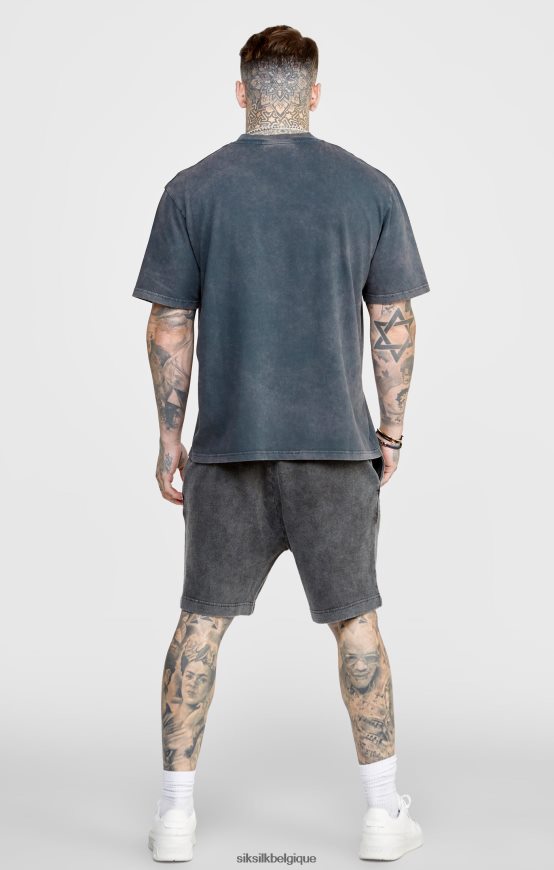 short décontracté graphique noir vêtements Hommes SikSilk AS2ZD567