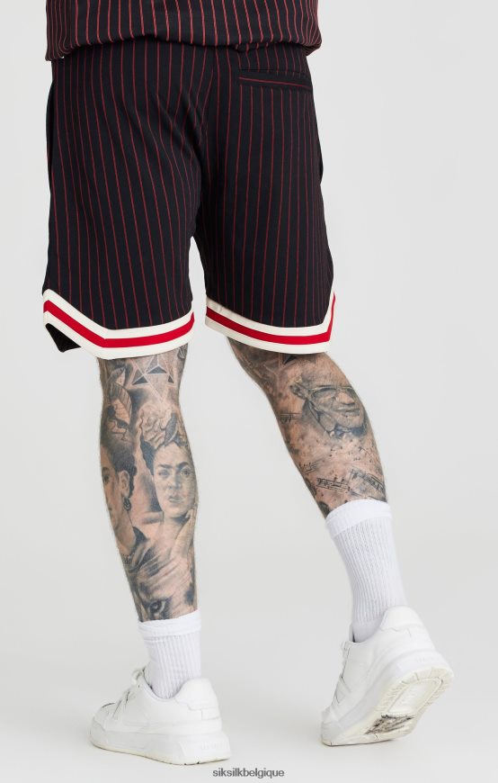 short de basket classique rétro noir vêtements Hommes SikSilk AS2ZD609