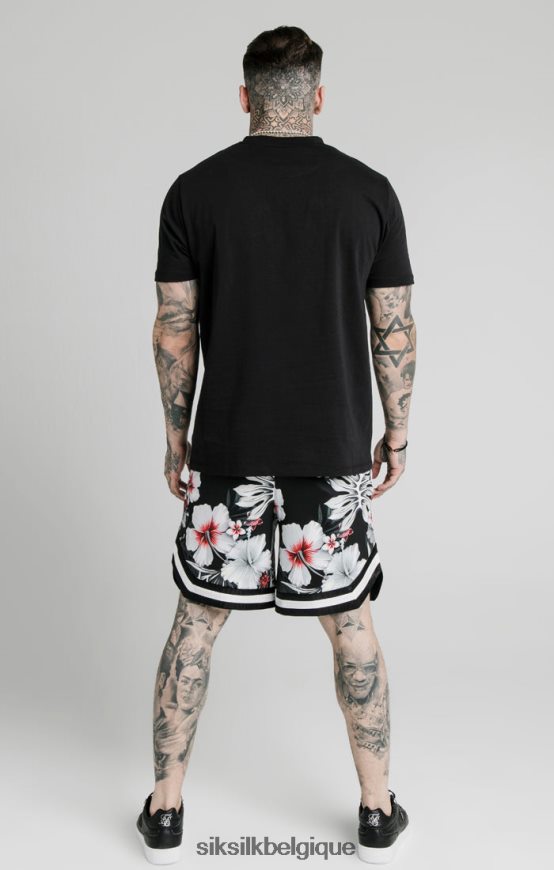 short de basket fleuri - noir vêtements Hommes SikSilk AS2ZD591