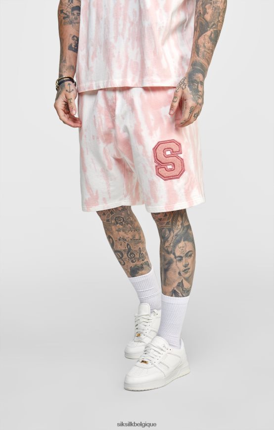 short de jogging rose tie-dye vêtements Hommes SikSilk AS2ZD574