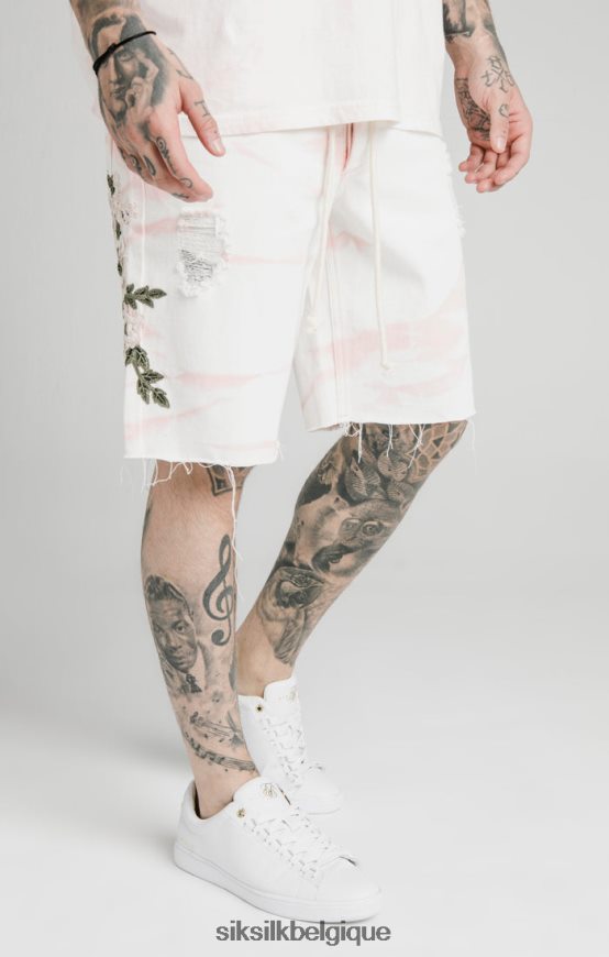 short en jean coupe ample rose vêtements Hommes SikSilk AS2ZD595