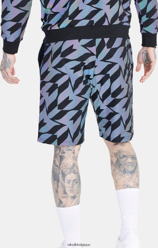 short messi noir irisé vêtements Hommes SikSilk x AS2ZD580