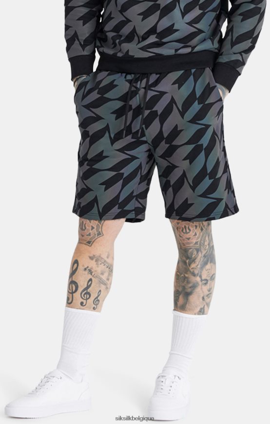 short messi noir irisé vêtements Hommes SikSilk x AS2ZD580