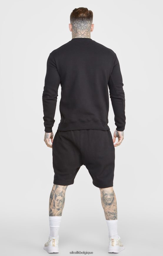 short noir avec broderie script vêtements Hommes SikSilk AS2ZD581