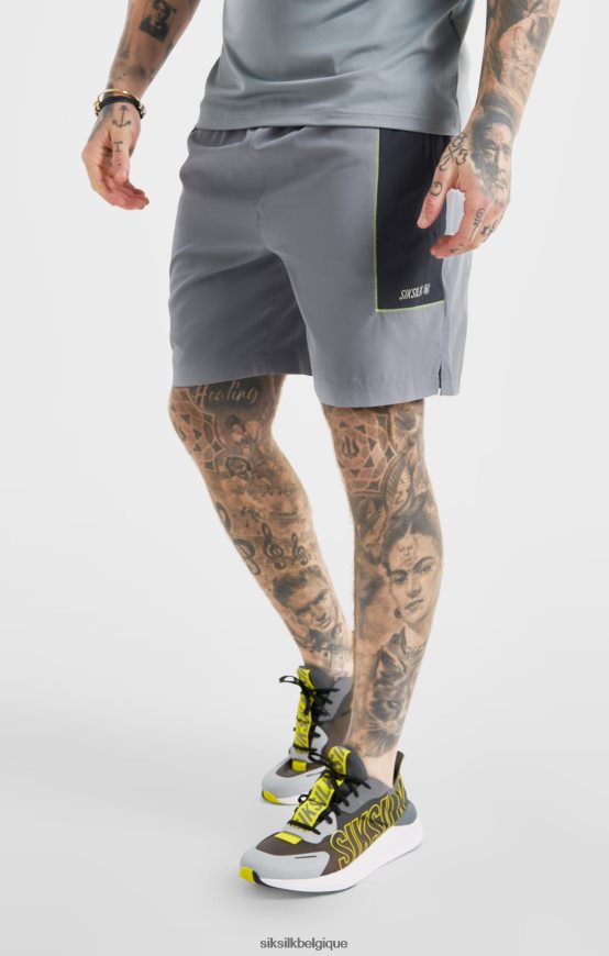 short tissé gris chiné sport vêtements Hommes SikSilk AS2ZD565