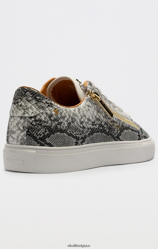 effet peau de serpent Kirkie blanc chaussure Hommes SikSilk AS2ZD16