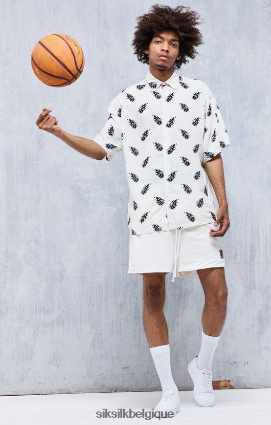 space jam chemise oversize imprimée écru vêtements Hommes SikSilk x AS2ZD463