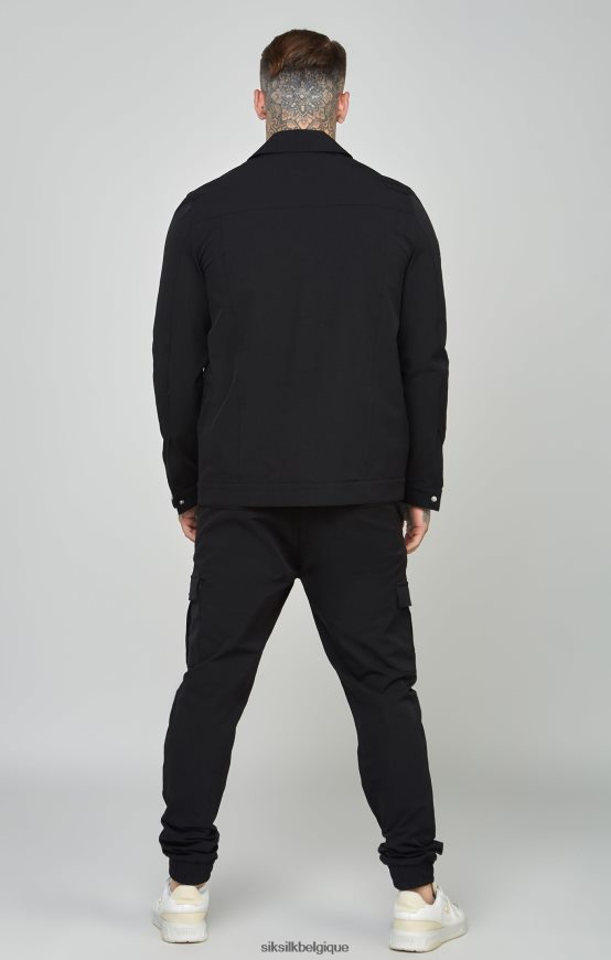 surchemise utilitaire noire vêtements Hommes SikSilk AS2ZD464