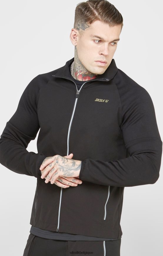 fermeture éclair sport noire vêtements Hommes SikSilk AS2ZD428