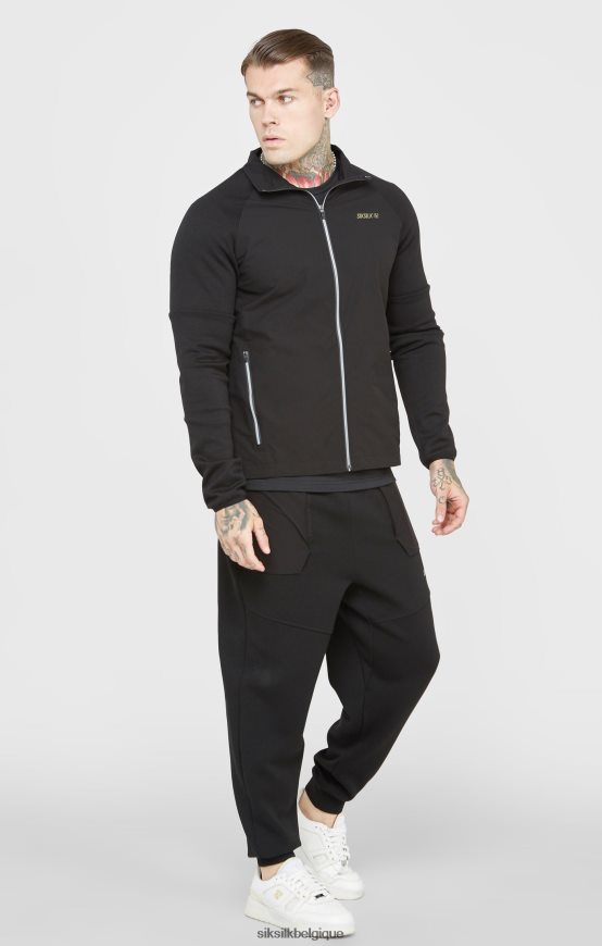 fermeture éclair sport noire vêtements Hommes SikSilk AS2ZD428