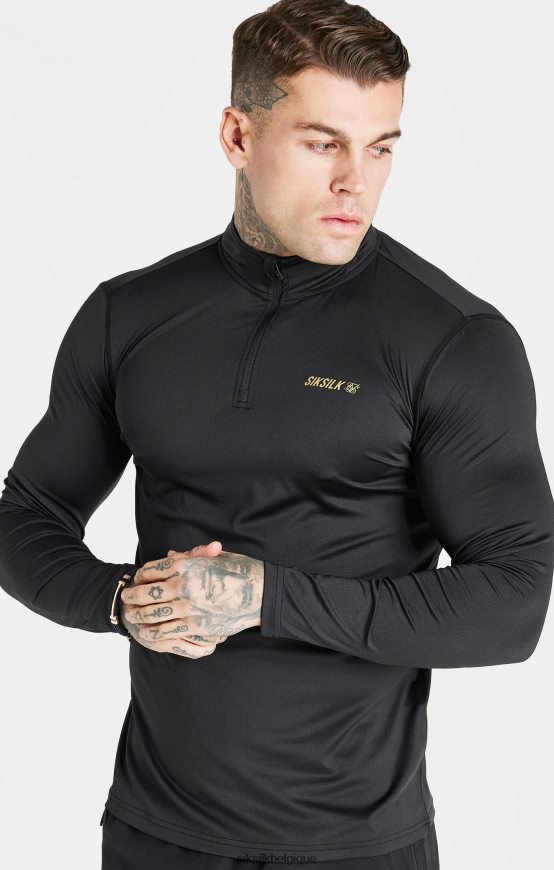 fermeture éclair sport noire vêtements Hommes SikSilk AS2ZD449
