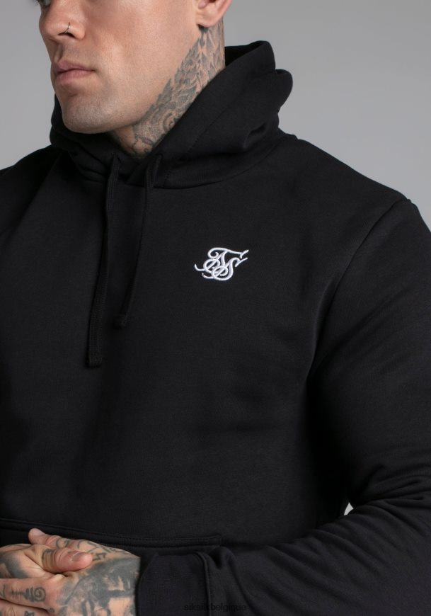 sweat à capuche essentiel noir vêtements Hommes SikSilk AS2ZD422