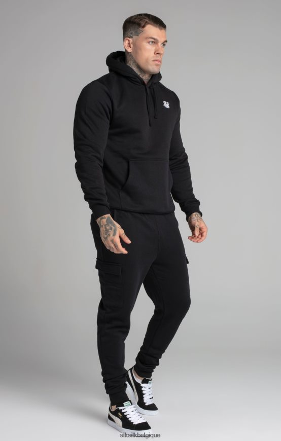 sweat à capuche essentiel noir vêtements Hommes SikSilk AS2ZD422