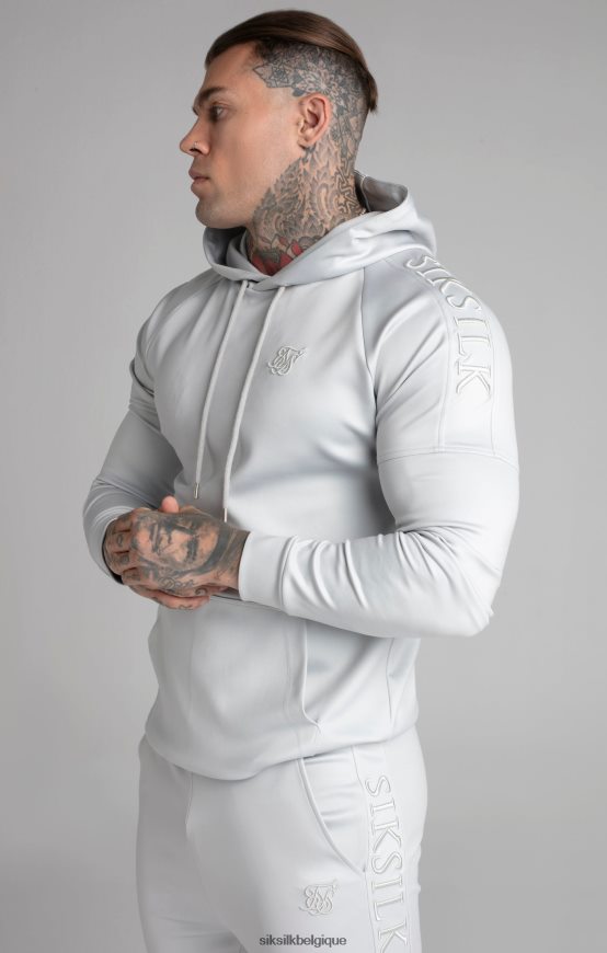 sweat à capuche gris à empiècements vêtements Hommes SikSilk AS2ZD411