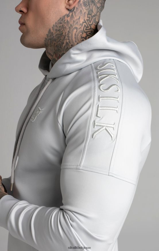 sweat à capuche gris à empiècements vêtements Hommes SikSilk AS2ZD411