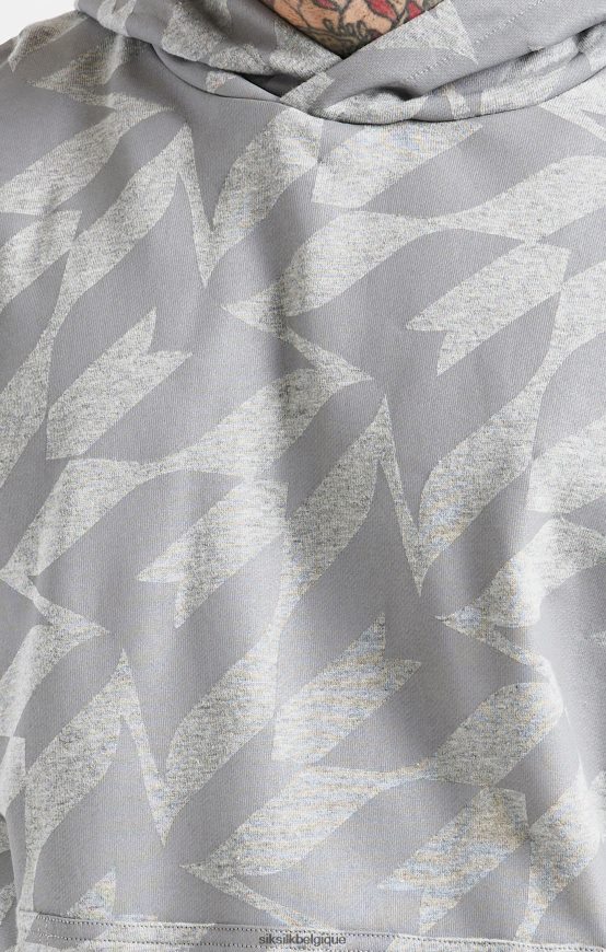 sweat à capuche imprimé argenté messi vêtements Hommes SikSilk x AS2ZD447