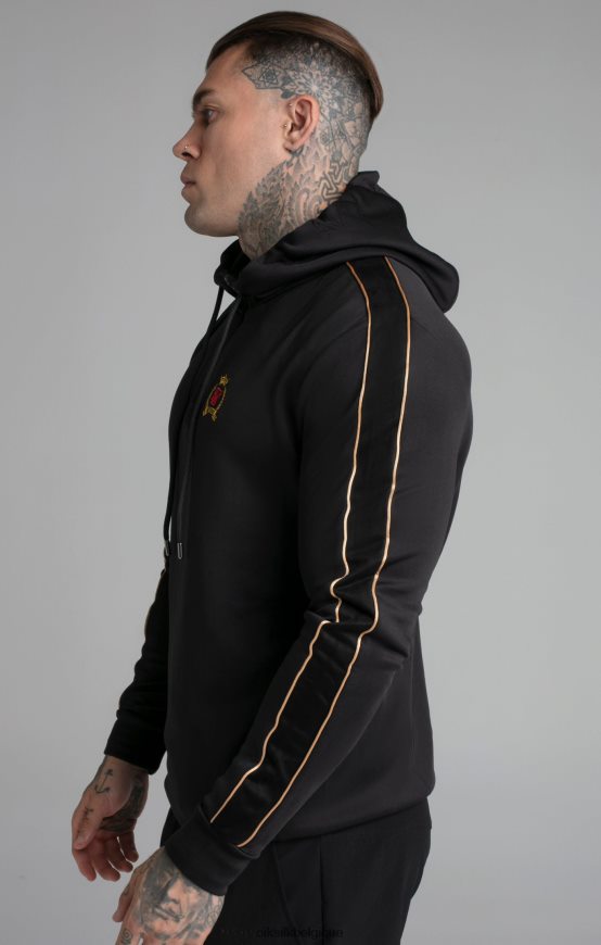 sweat à capuche noir zippé vêtements Hommes SikSilk AS2ZD413