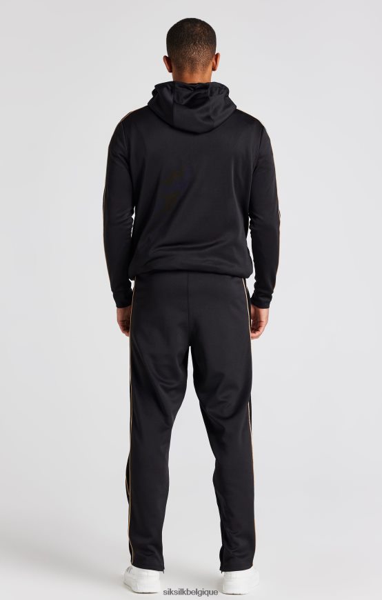 sweat à capuche noir zippé vêtements Hommes SikSilk AS2ZD413