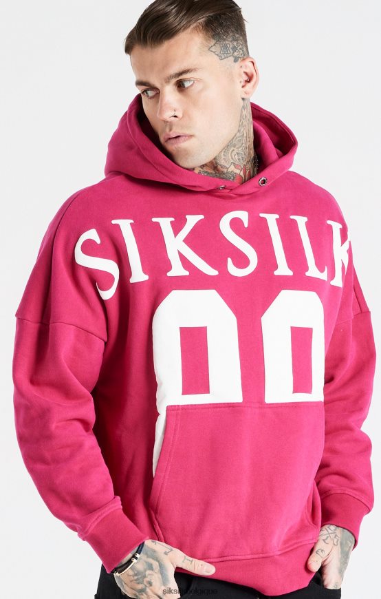 sweat à capuche rose coupe décontractée vêtements Hommes SikSilk AS2ZD459