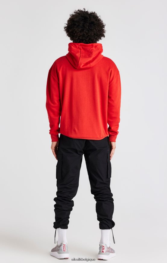 sweat à capuche rouge appliqué vêtements Hommes SikSilk AS2ZD424