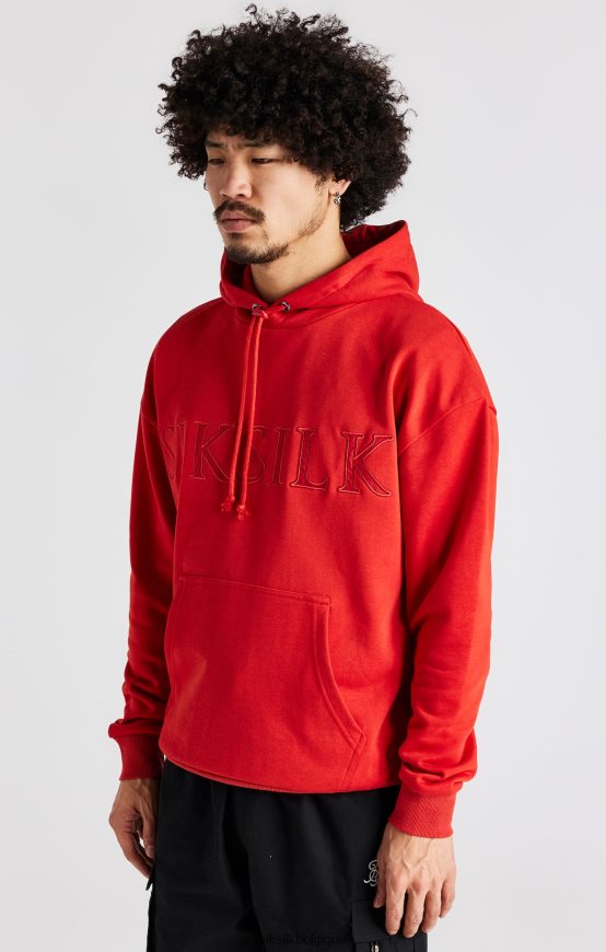 sweat à capuche rouge appliqué vêtements Hommes SikSilk AS2ZD424