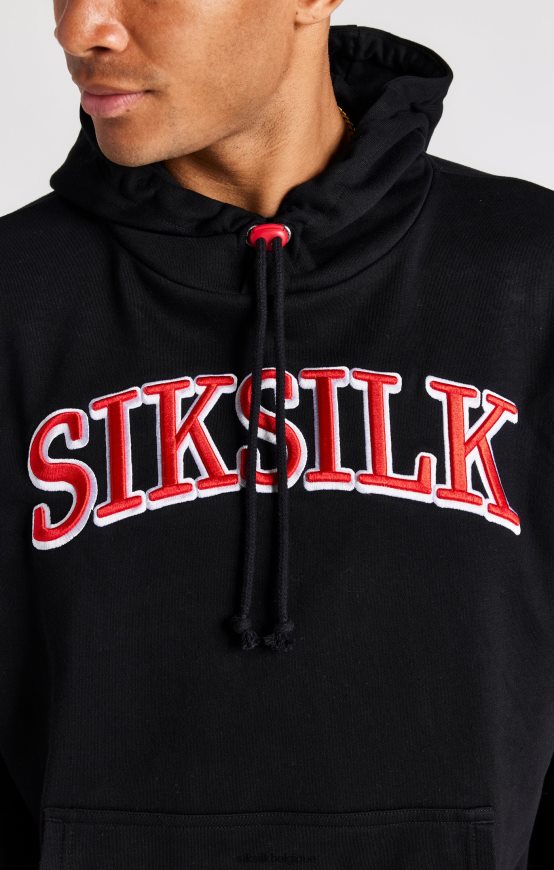 sweat à capuche surdimensionné noir vêtements Hommes SikSilk AS2ZD426