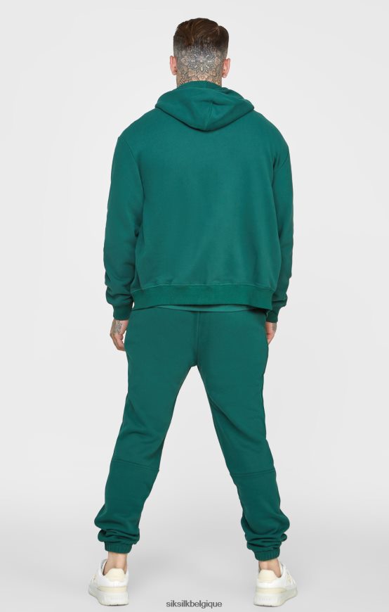 sweat à capuche vert zippé vêtements Hommes SikSilk AS2ZD418
