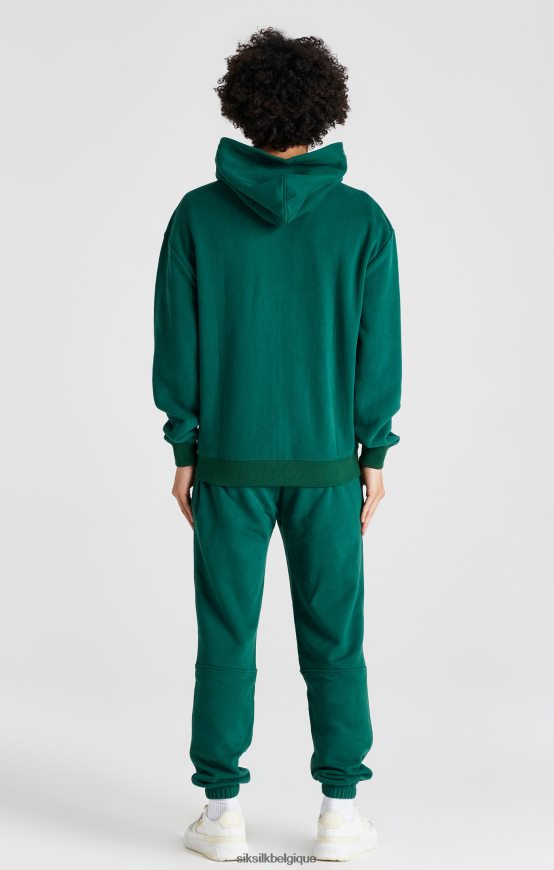 sweat à capuche vert zippé vêtements Hommes SikSilk AS2ZD418