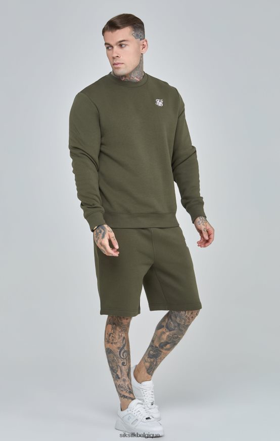 sweat essentiel kaki vêtements Hommes SikSilk AS2ZD441