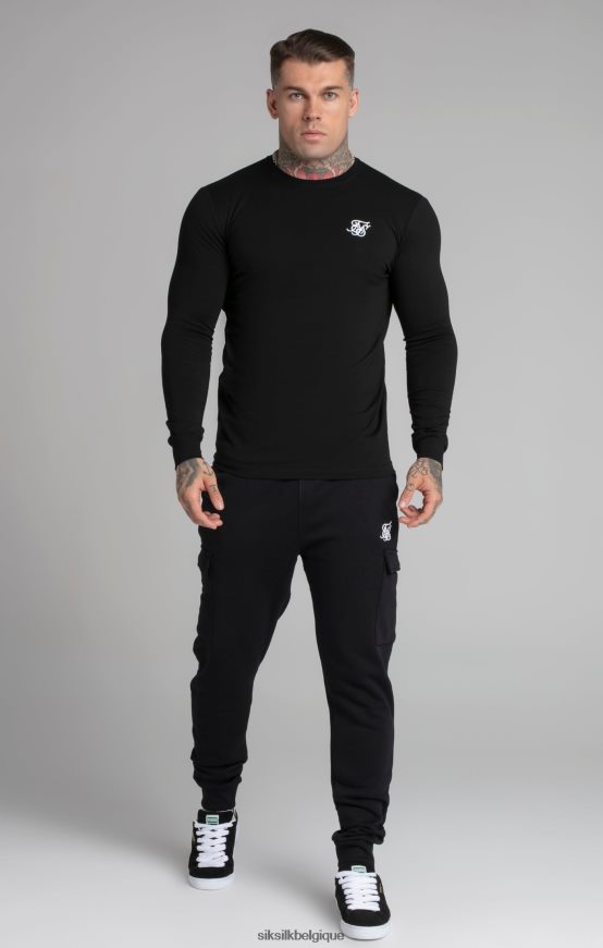 sweat essentiel noir vêtements Hommes SikSilk AS2ZD412