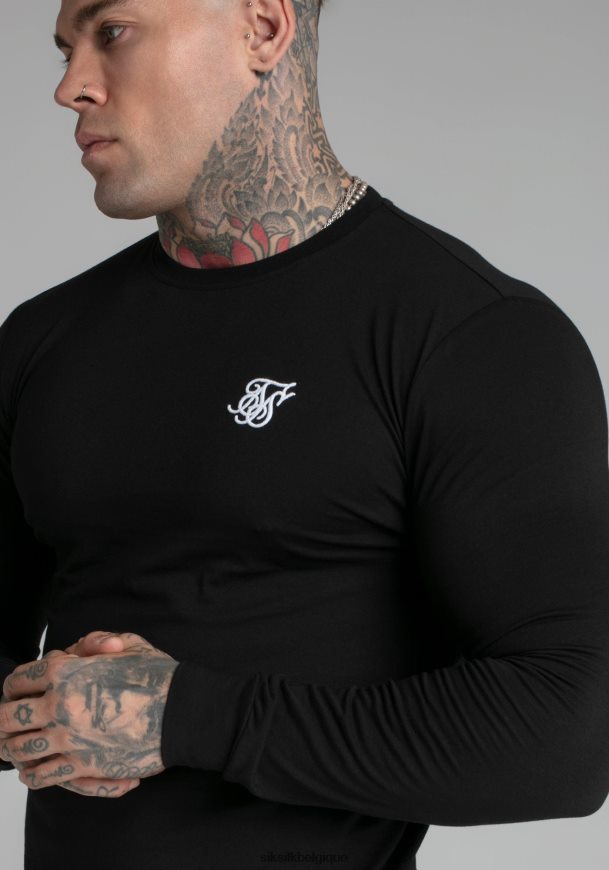 sweat essentiel noir vêtements Hommes SikSilk AS2ZD412