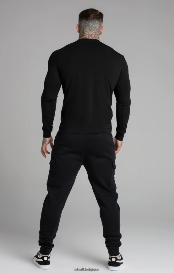 sweat essentiel noir vêtements Hommes SikSilk AS2ZD412