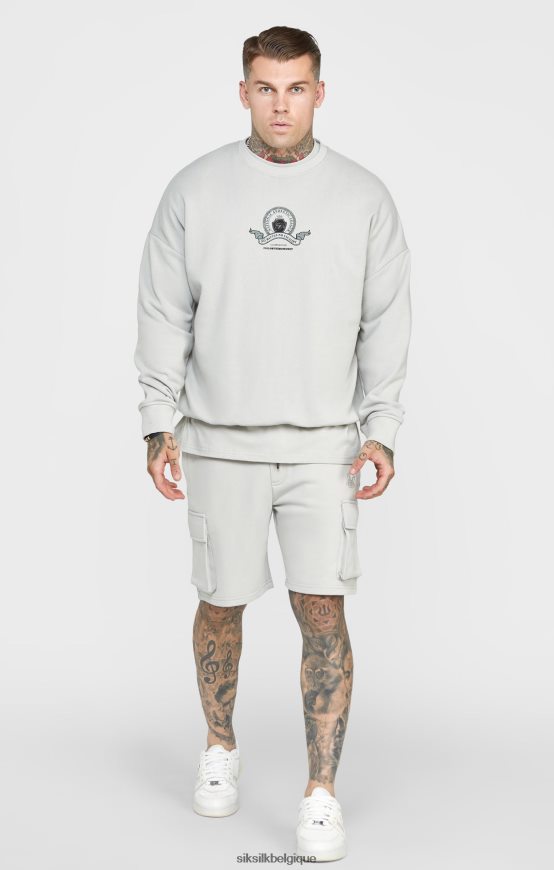 sweat universitaire gris vêtements Hommes SikSilk AS2ZD444
