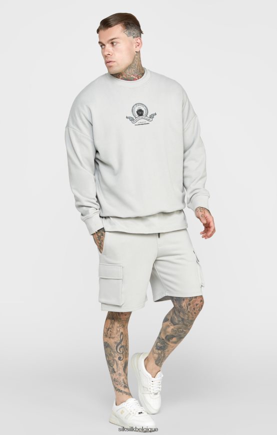 sweat universitaire gris vêtements Hommes SikSilk AS2ZD444