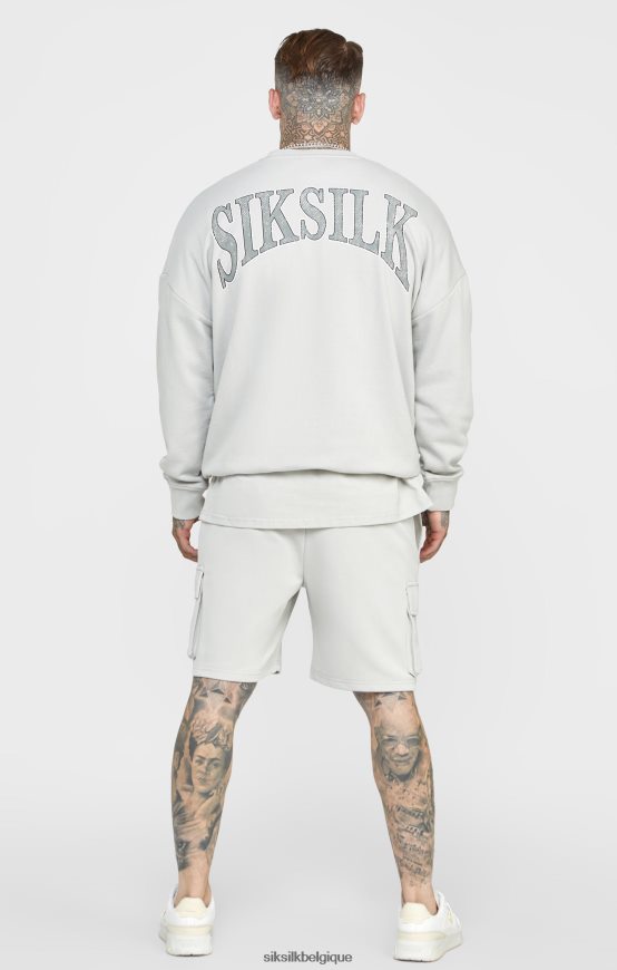 sweat universitaire gris vêtements Hommes SikSilk AS2ZD444