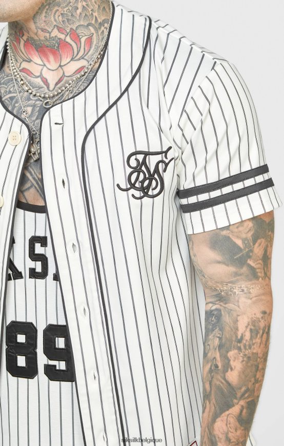 maillot de baseball beige vêtements Hommes SikSilk AS2ZD391