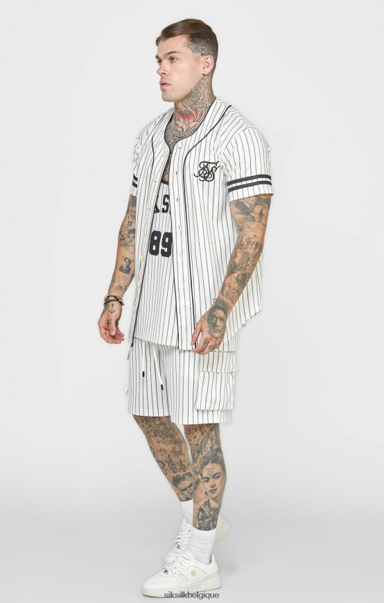 maillot de baseball beige vêtements Hommes SikSilk AS2ZD391