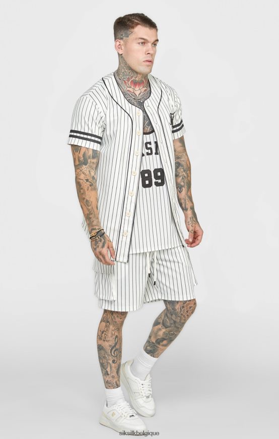 maillot de baseball beige vêtements Hommes SikSilk AS2ZD391