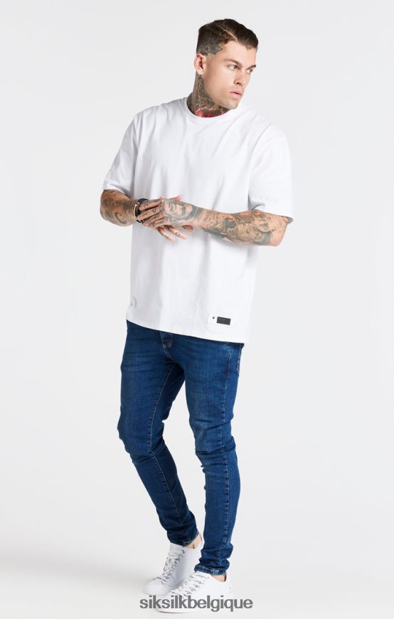 t-shirt blanc surdimensionné vêtements Hommes SikSilk AS2ZD410