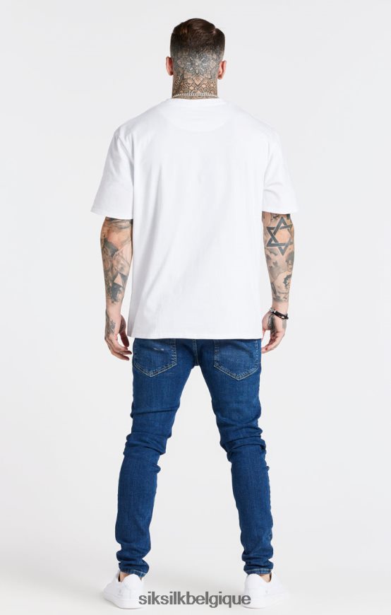 t-shirt blanc surdimensionné vêtements Hommes SikSilk AS2ZD410