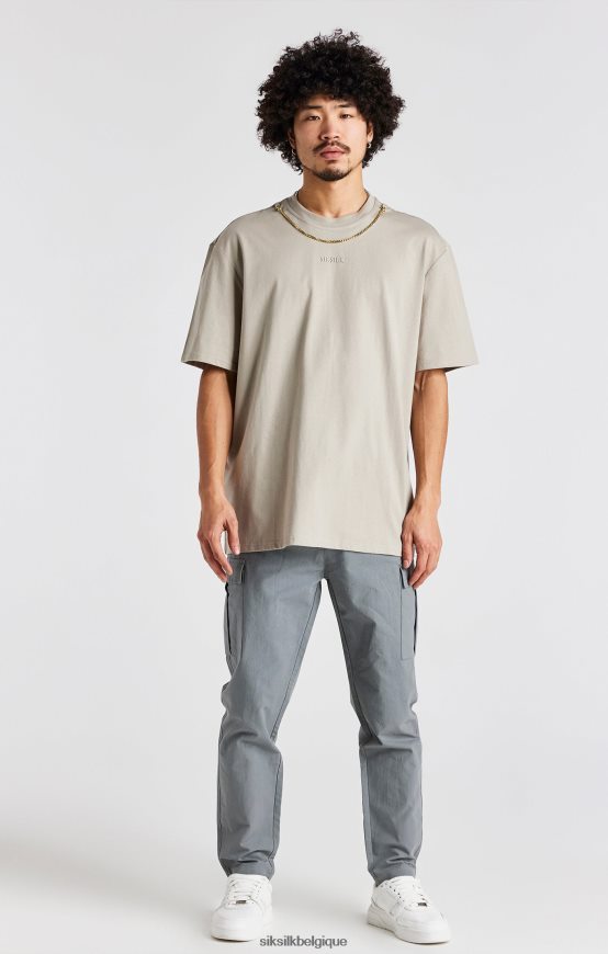 t-shirt oversize à chaîne beige vêtements Hommes SikSilk AS2ZD392