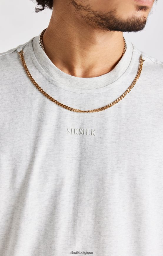 t-shirt oversize à chaîne snow chiné vêtements Hommes SikSilk AS2ZD388