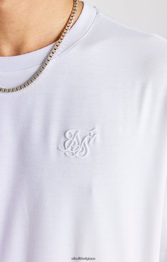 t-shirt oversize imprimé violet à manches courtes vêtements Hommes SikSilk AS2ZD405