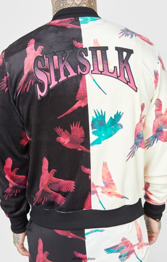 blouson aviateur imprimé écru vêtements Hommes SikSilk AS2ZD469