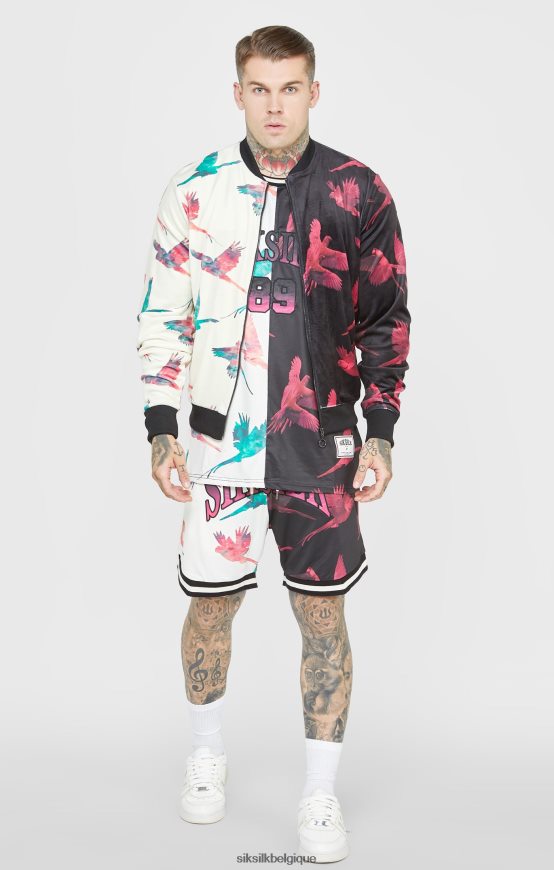 blouson aviateur imprimé écru vêtements Hommes SikSilk AS2ZD469