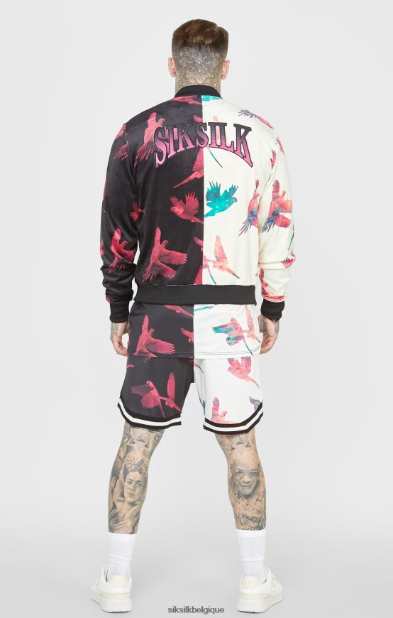 blouson aviateur imprimé écru vêtements Hommes SikSilk AS2ZD469