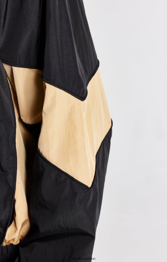 blouson aviateur noir à empiècements vêtements Hommes SikSilk AS2ZD468