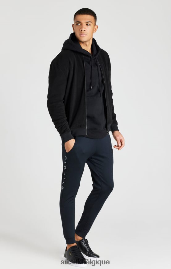 blouson aviateur noir réfléchissant vêtements Hommes SikSilk AS2ZD475