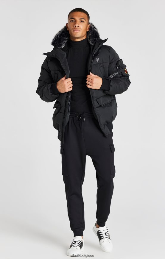 blouson aviateur noir vêtements Hommes SikSilk AS2ZD483