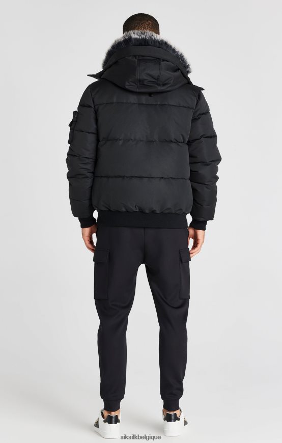 blouson aviateur noir vêtements Hommes SikSilk AS2ZD483